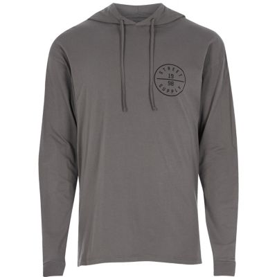 Grey logo light hoodie